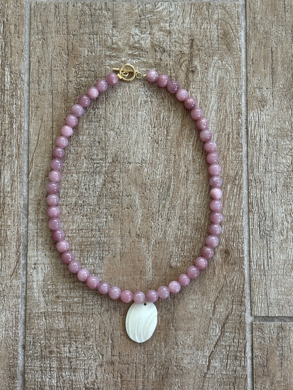 Shell 8mm Bead Necklace